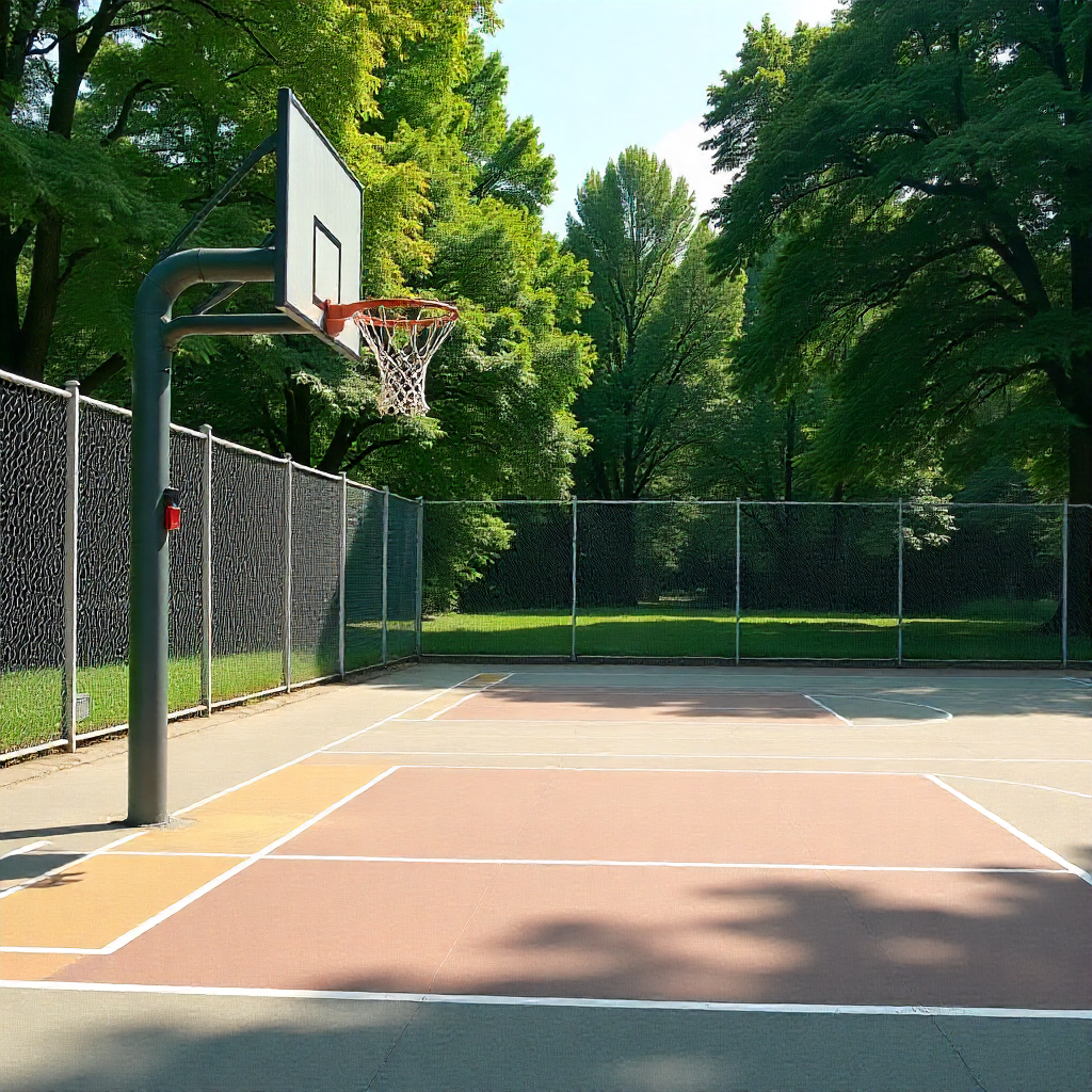 Outdoor Basketball Court Weather-resistant outdoor basketball court flooring in UAE climate