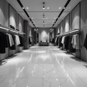 Stylish vinyl flooring UAE for commercial retail stores with high footfall