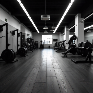 Vinyl sports flooring UAE in a commercial cardio studio