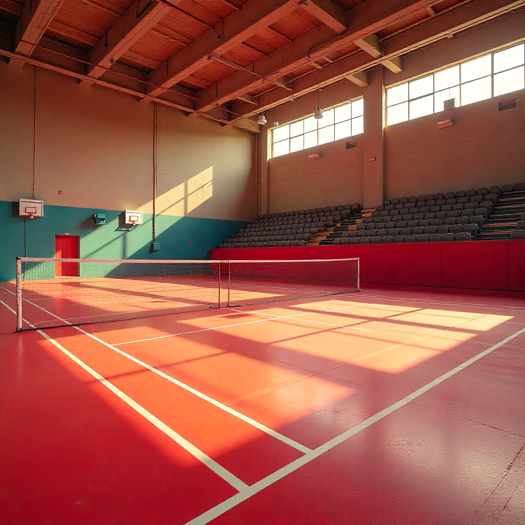 Modern indoor sports hall flooring in UAE