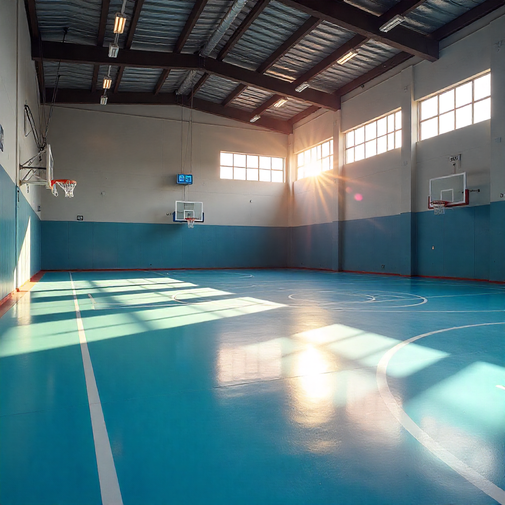 Sports flooring for multi-purpose halls in the UAE Professional sports flooring installation in UAE facility