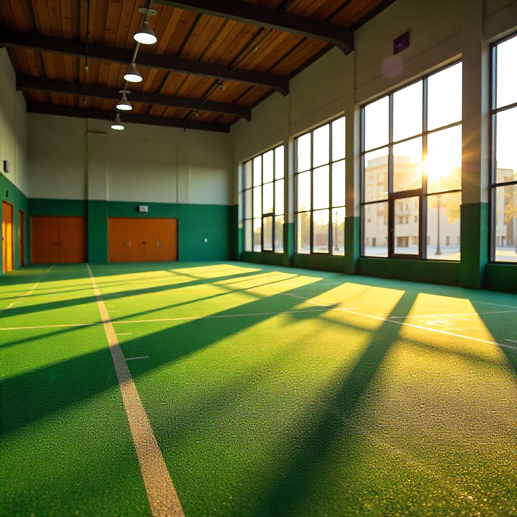 Sustainable sports flooring installation in a UAE gym