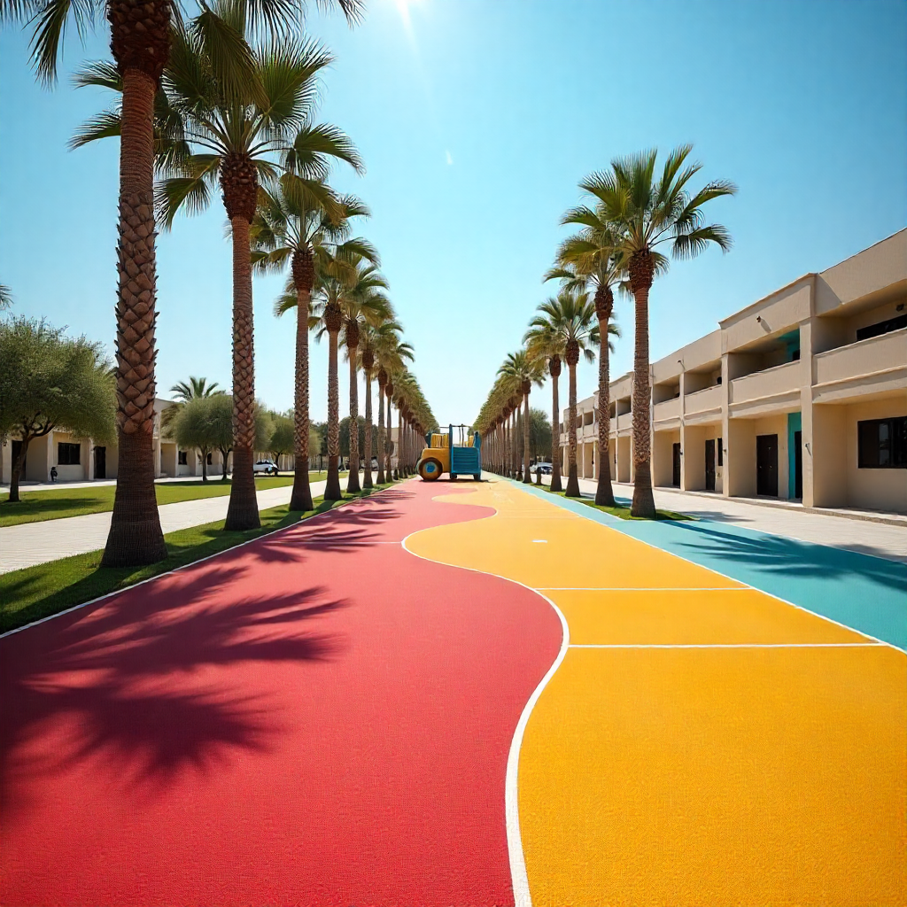 sports flooring for schools in the UAE Durable outdoor sports flooring for UAE school tracks