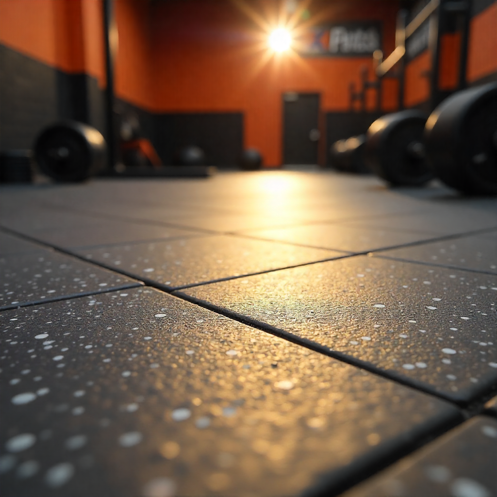 High-quality interlocking rubber gym flooring tiles UAE