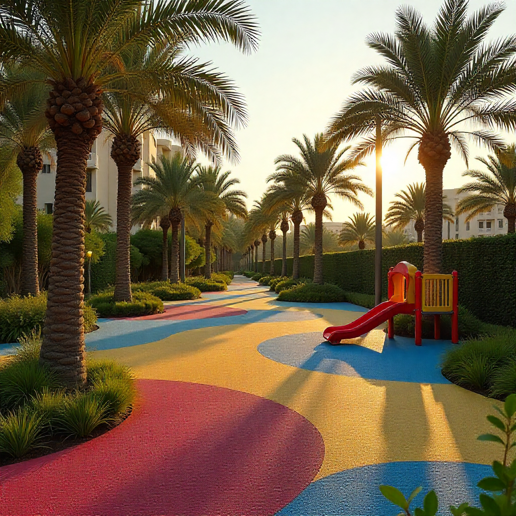 Iinclusive playground flooring UAE Sensory play zone with inclusive playground flooring UAE