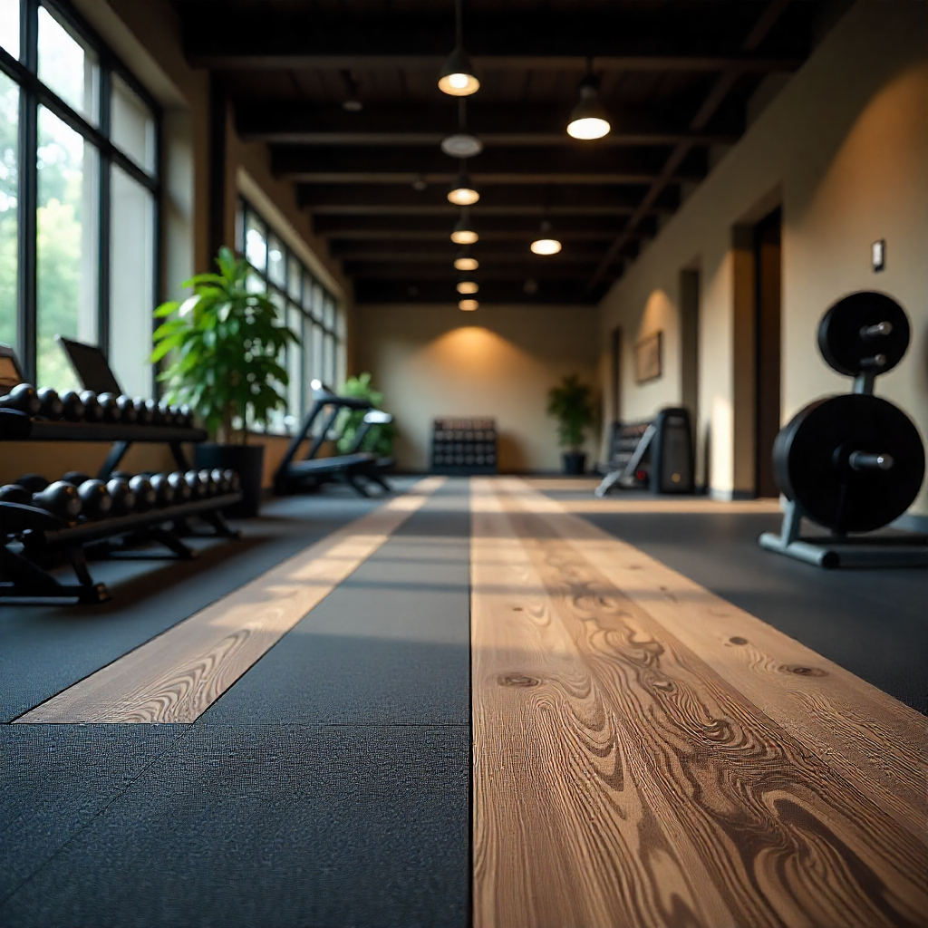 Durable rubber MMA gym flooring UAE designed for boxing and kickboxing zones.