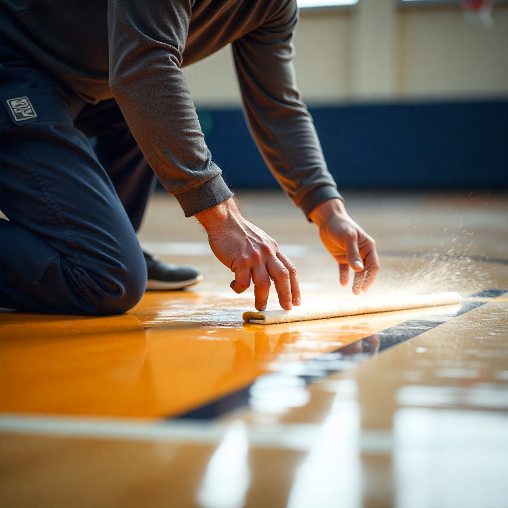 Maintenance of Synthetic Badminton Court UAE with cleaning and surface inspection Maintenance of Synthetic Badminton Court UAE with cleaning and surface inspection to ensure durability and safe gameplay.