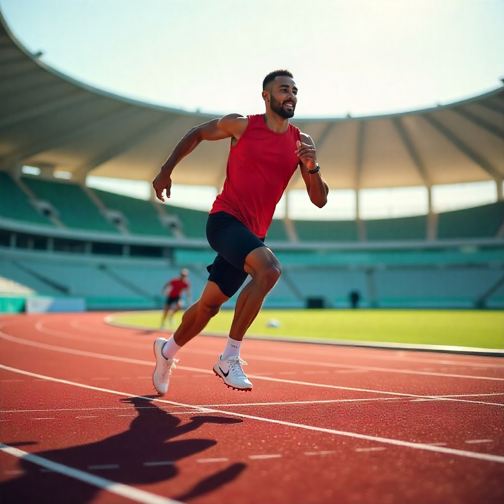 Running Track Flooring UAE with UV-resistant, high-grip athletic surface for schools and stadiums.
