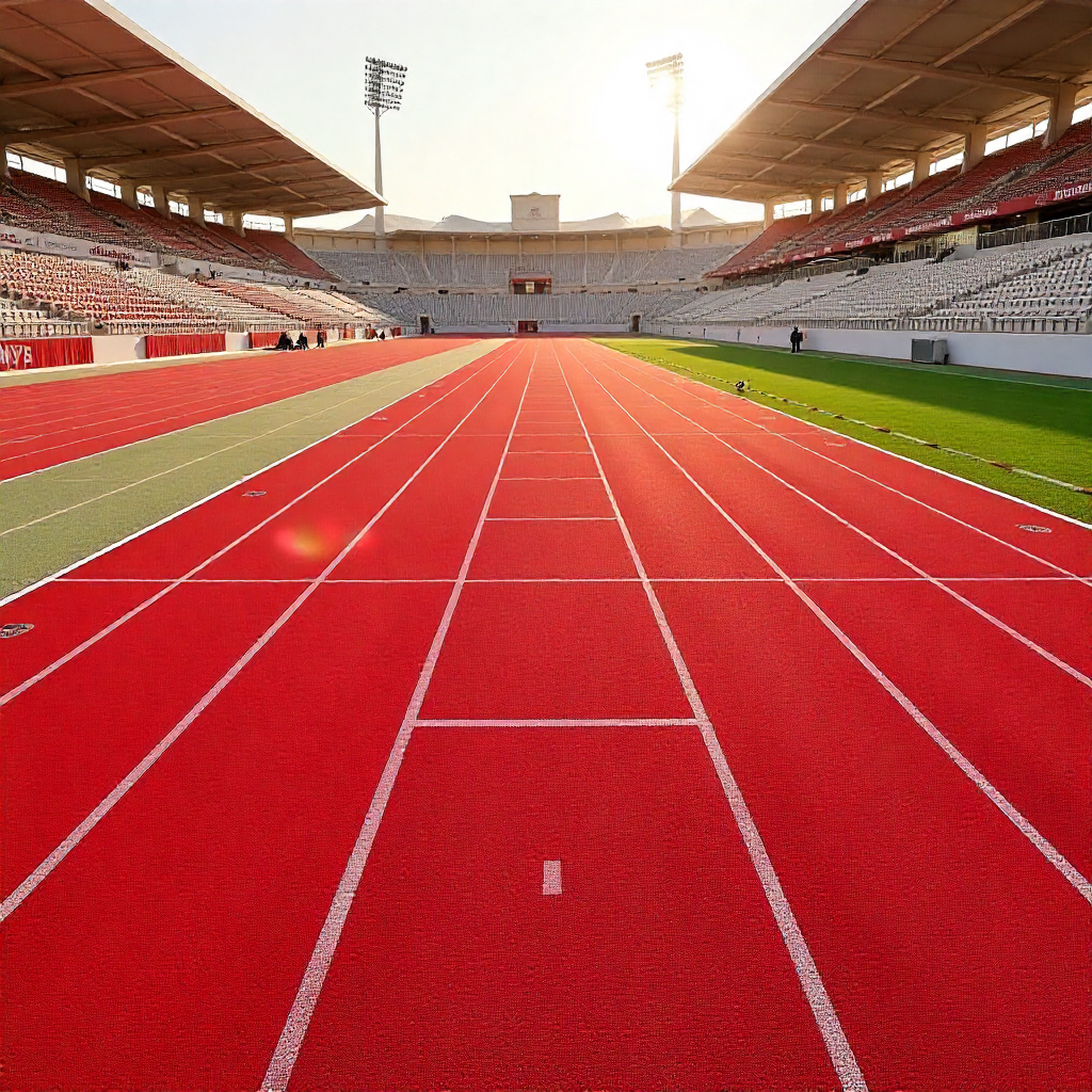 EPDM rubber running track UAE designed for durability and shock absorption.