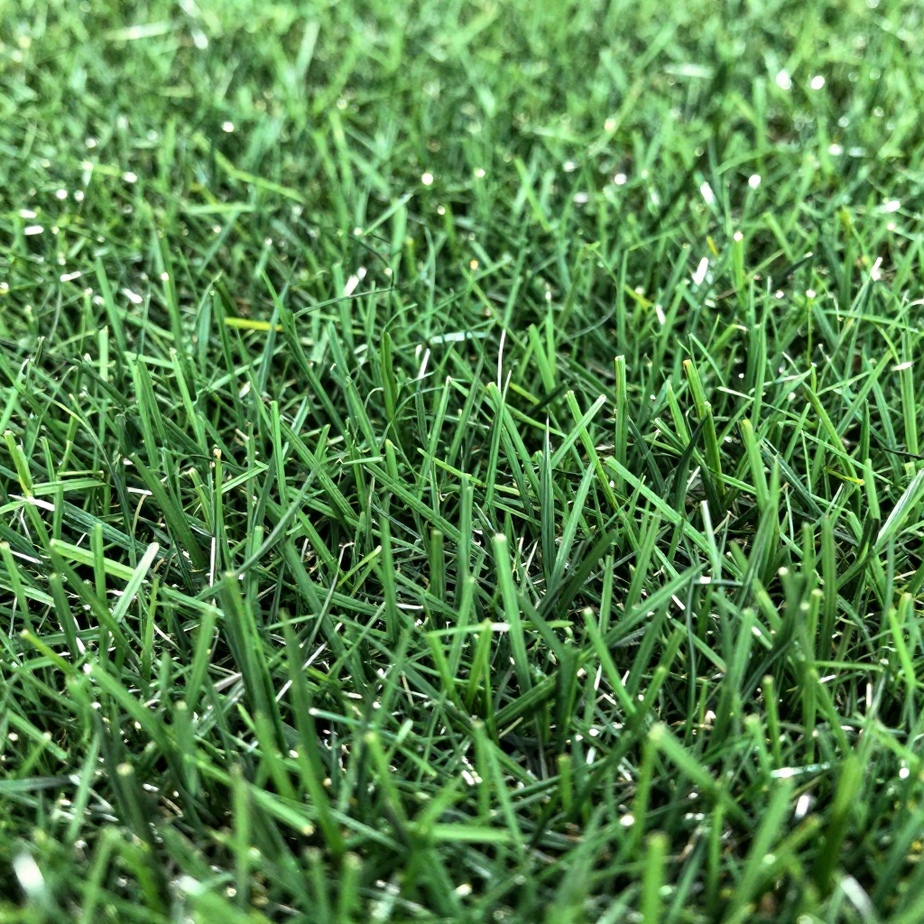 Close-up of synthetic turf fibers for multi-sports field in Dubai