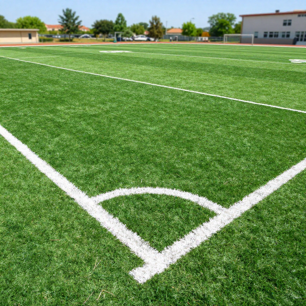 Football field on multi-sports turf at Dubai school playground