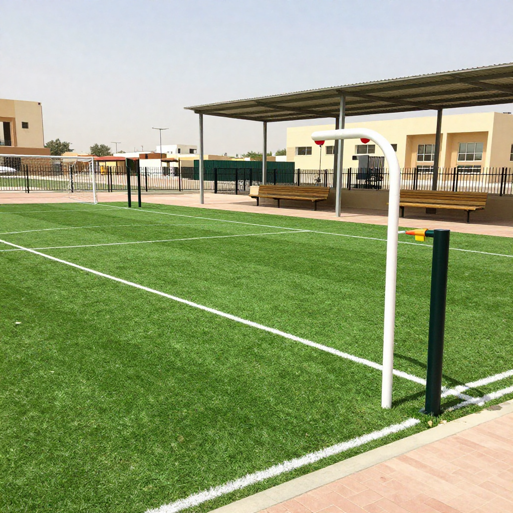 Multi-sports turf installation Dubai school playground