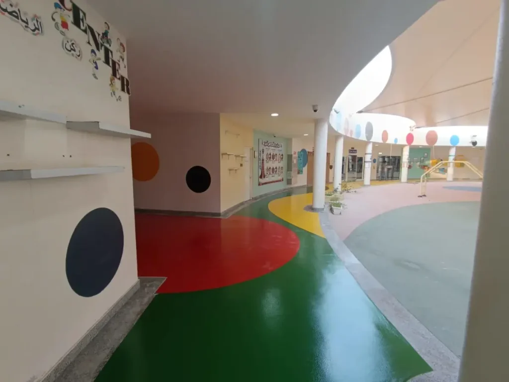 Polyurethane PU sports flooring texture with anti-slip finish