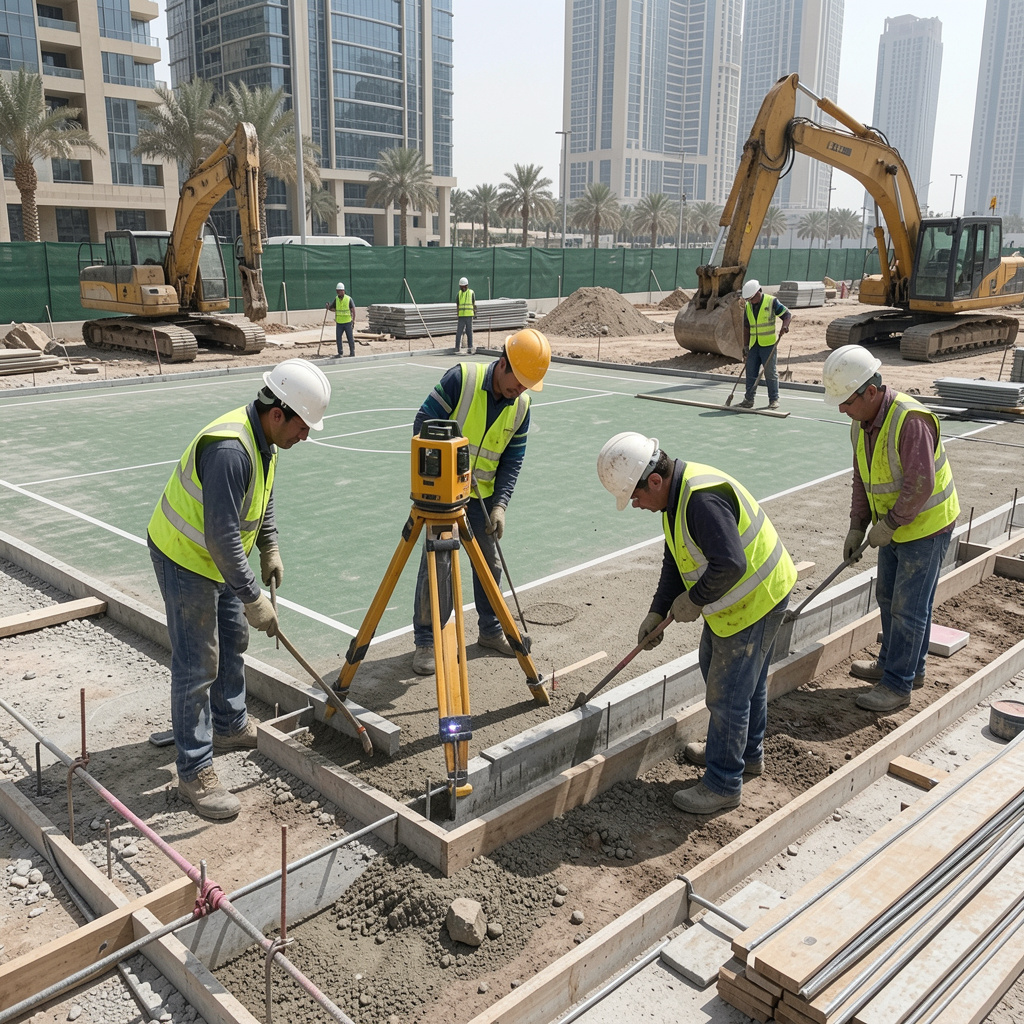 outdoor sports court builders Dubai