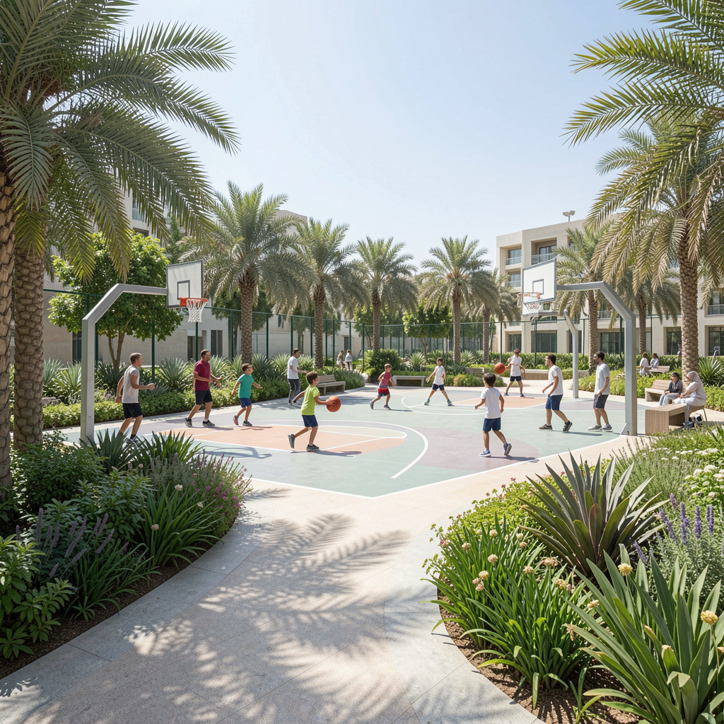 public recreational court Abu Dhabi