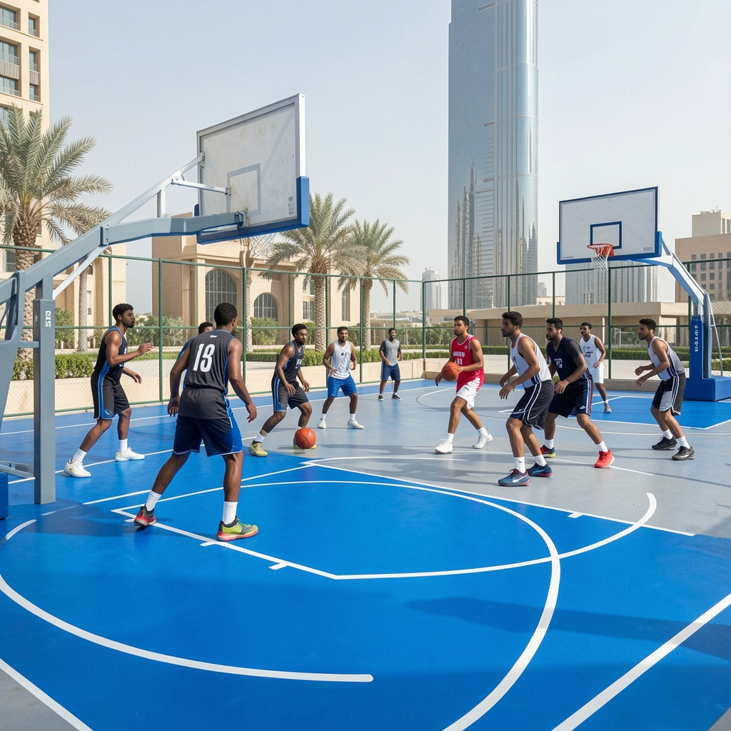 basketball court construction Abu Dhabi