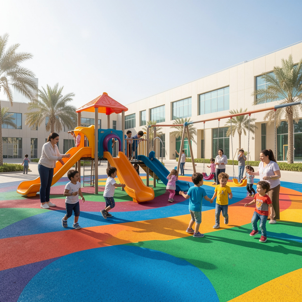 school playground flooring Abu Dhabi