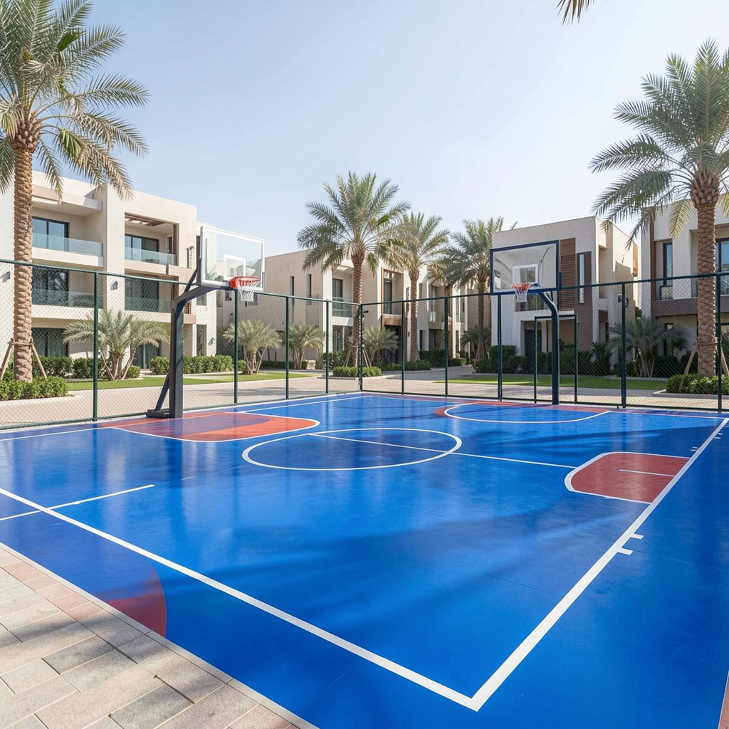 outdoor basketball court Dubai