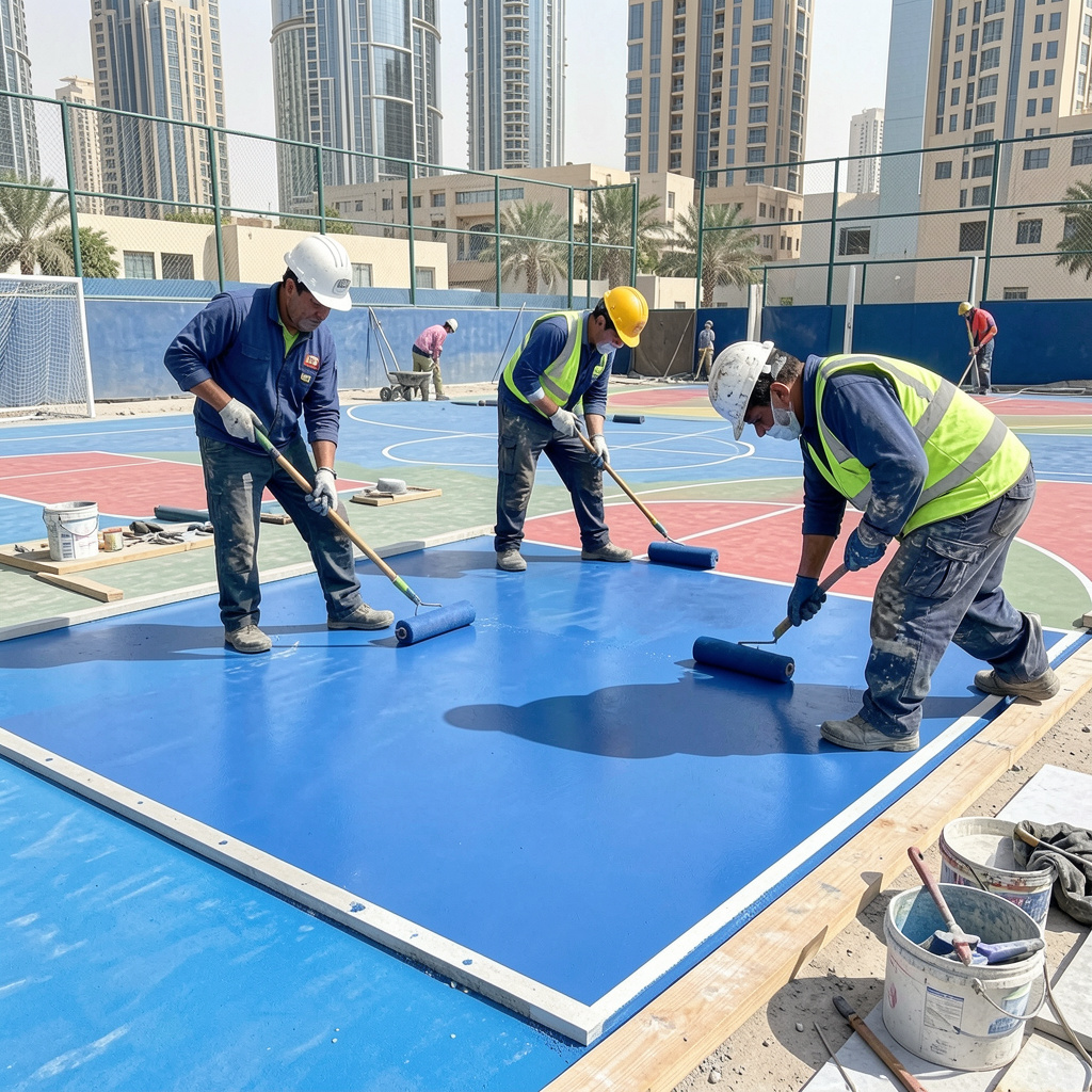 multi-sport court construction Dubai