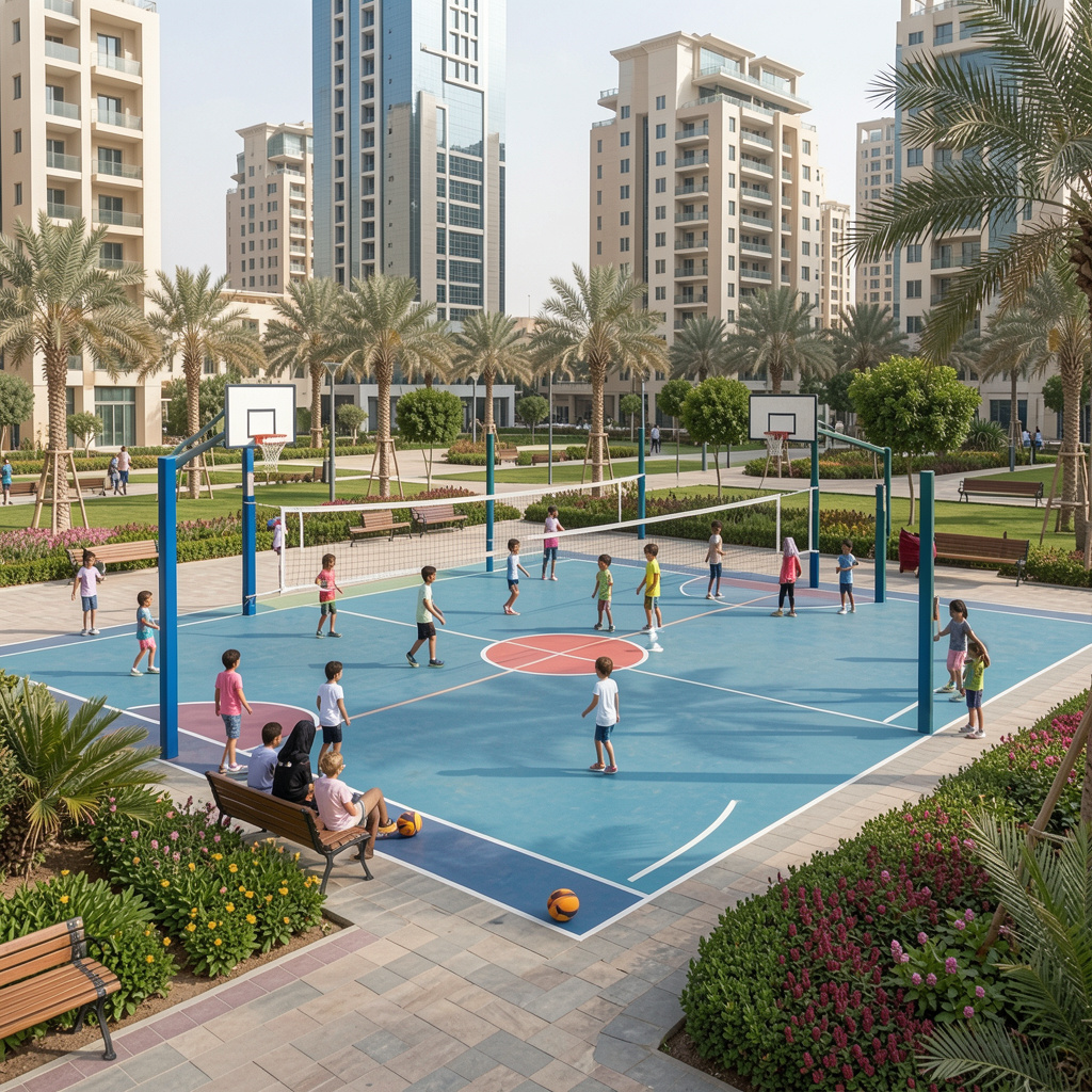 recreational court construction Abu Dhabi