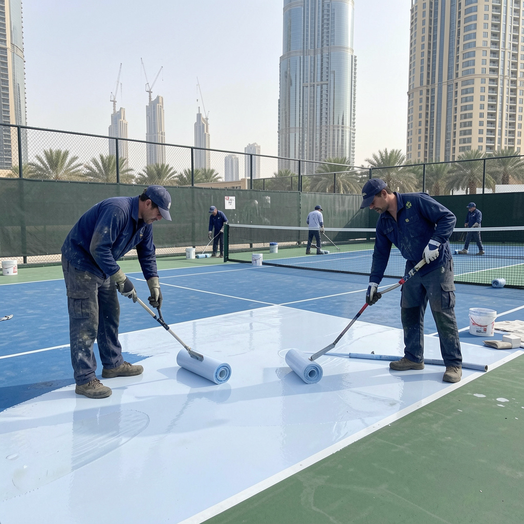 tennis court installation Dubai