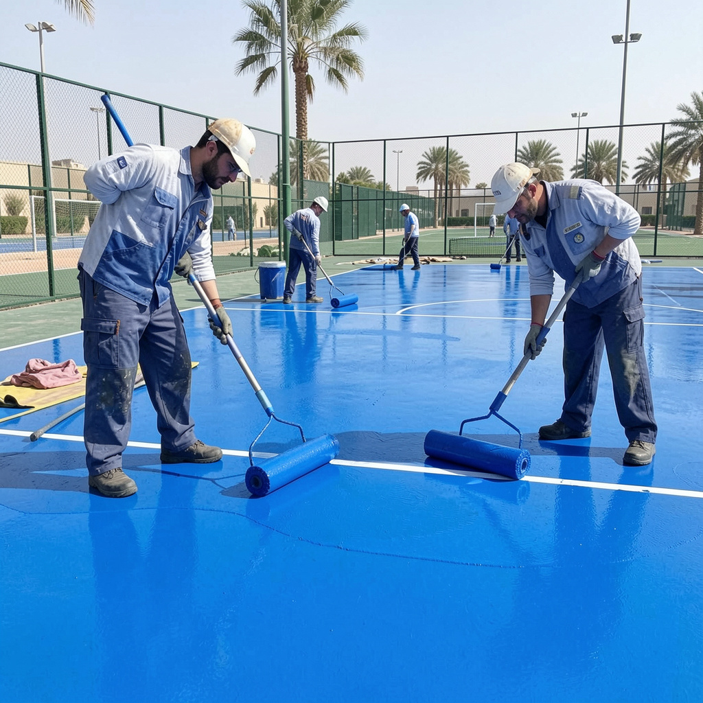 sports court crack repair UAE