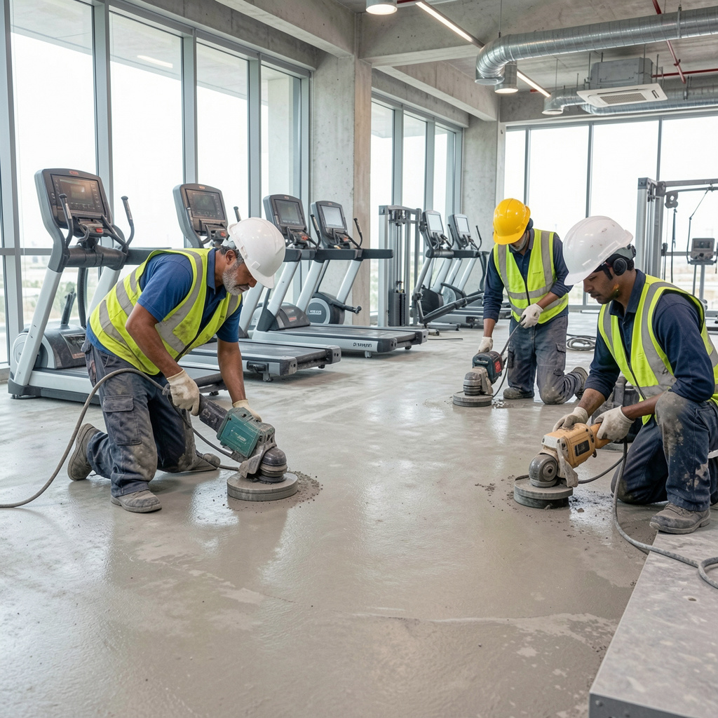 gym floor preparation UAE