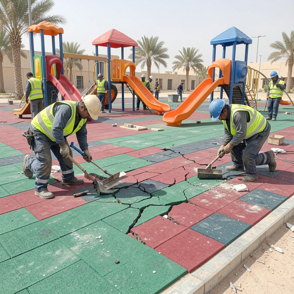 playground flooring removal UAE