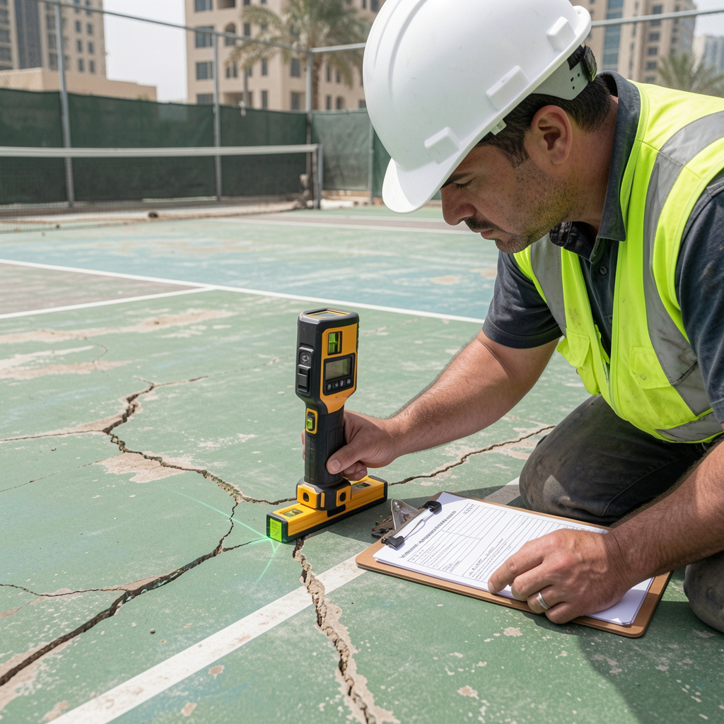 tennis court inspection Dubai