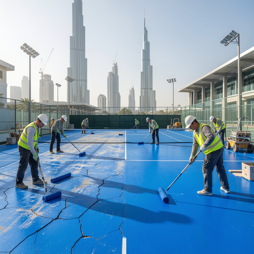 tennis court renovation Dubai