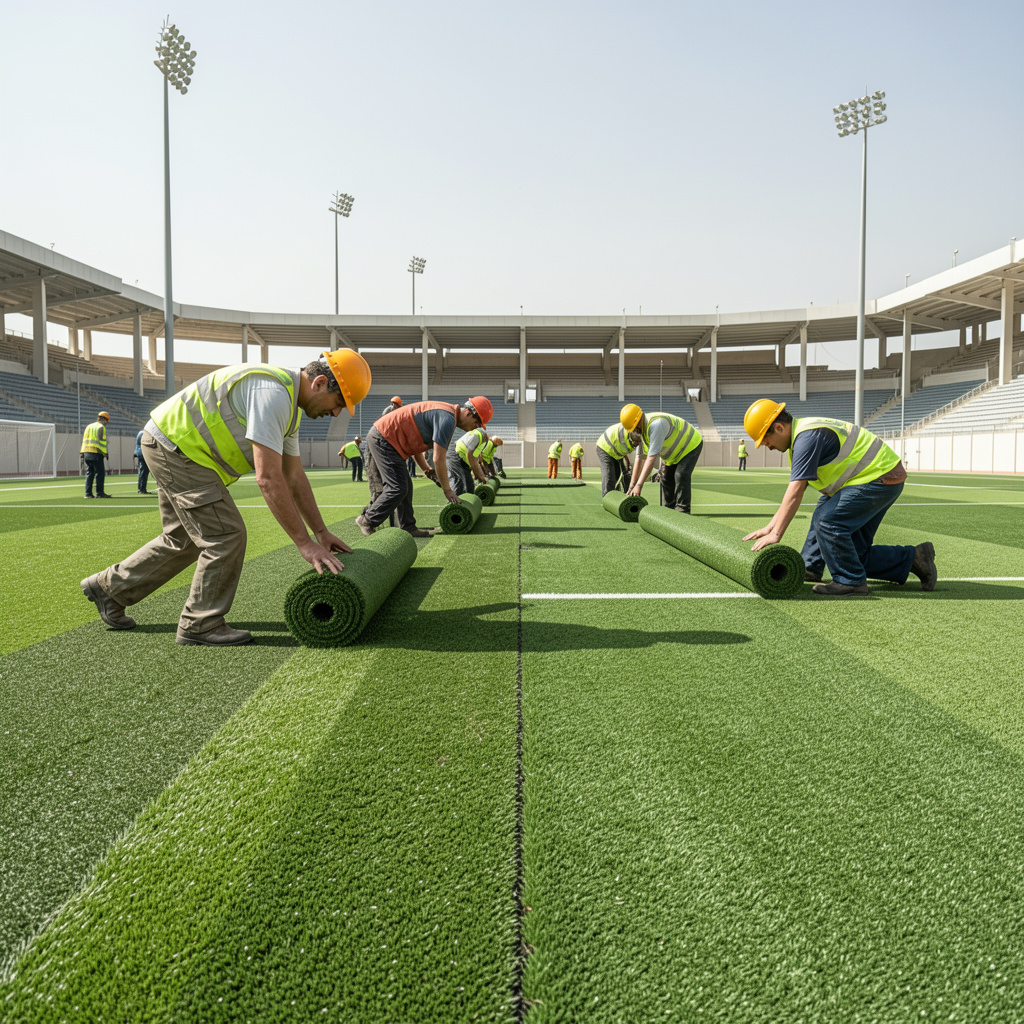 artificial sports turf installation UAE