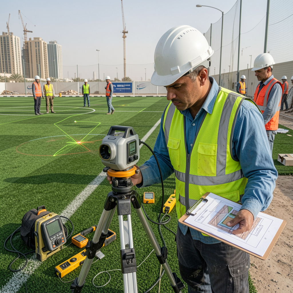 artificial sports turf site inspection UAE