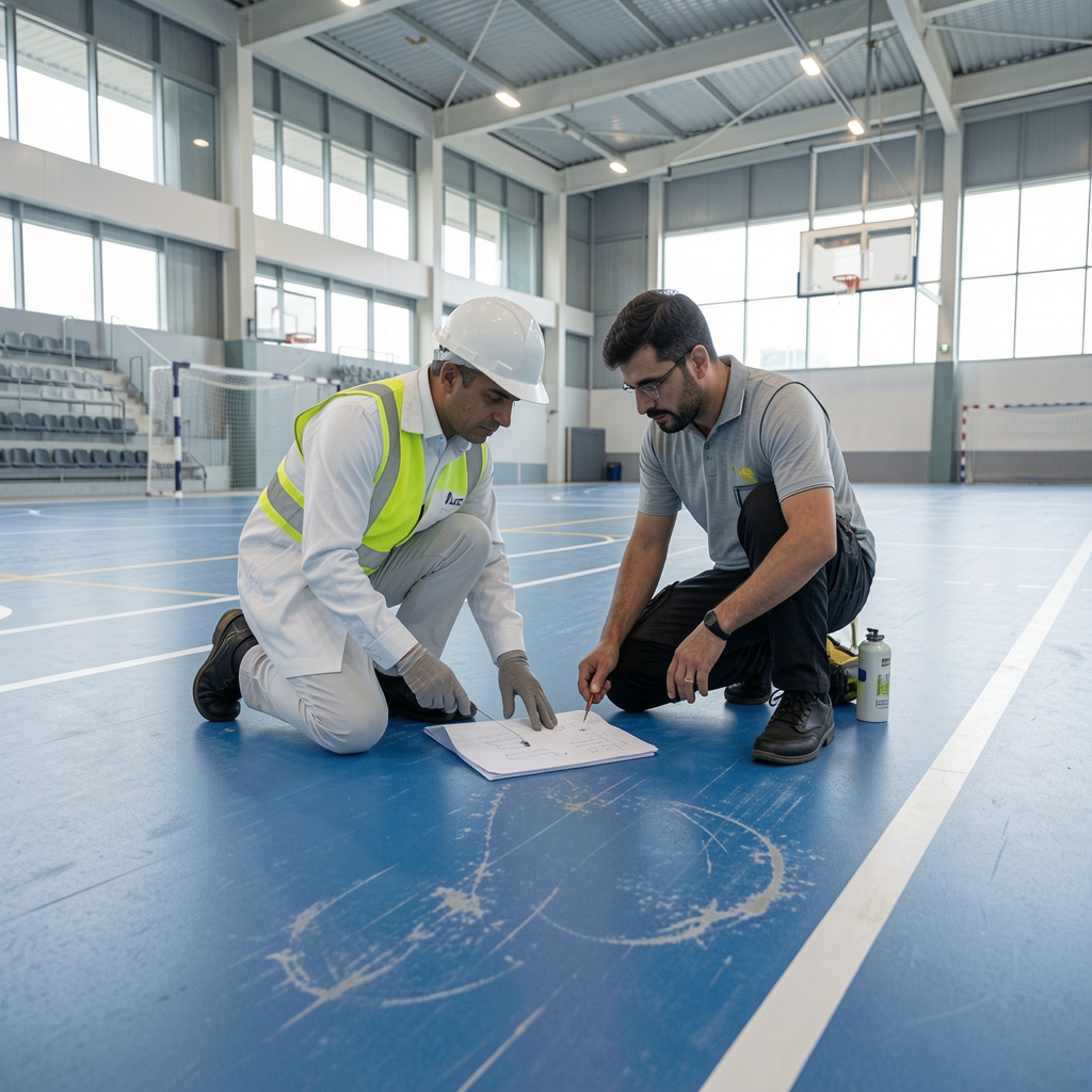 Sports flooring inspection for early signs of damage in UAE