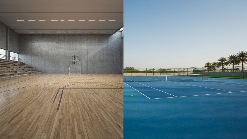 Indoor and outdoor sports flooring applications in the UAE