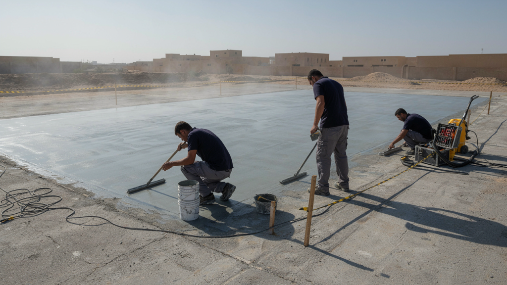 magnific_photorealistic-profession_JN0RlXVOq4 Surface preparation for acrylic sports flooring installation